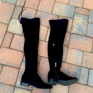 Marc Fischer over the knee black suede boots